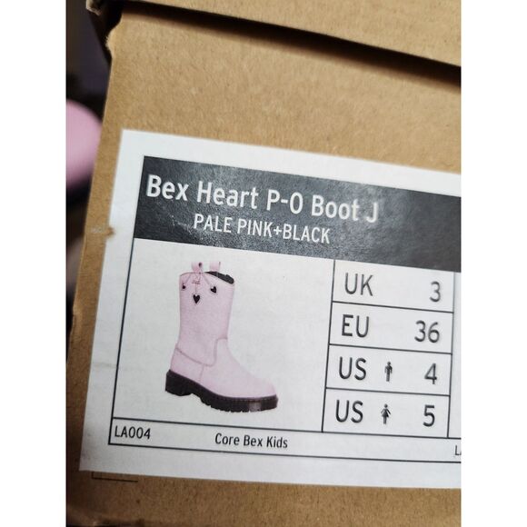 Dr. Martens Bex Heart P O Boot Womens 5 Pale Pink and Black EU 36 Core Bex Kids - Picture 8 of 10